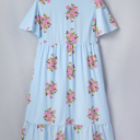  Lucy Print Scalloped Trim PLUS Dress