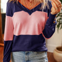Blue XL Lucy Stripe Long Sleeve Top