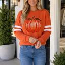 Orange Large Luisa Oversize Varsity Sweatshirt