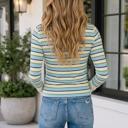  Luissa Ribbed Knit Long Sleeve Top