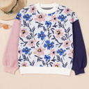  Lumivita Colorblock Sleeve Patchwork Sweater