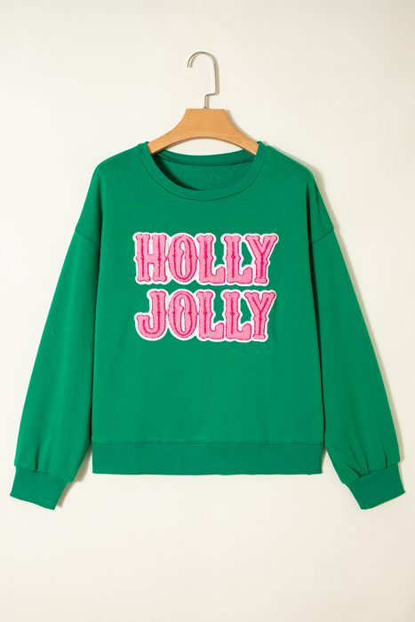 Luz Embroidered Christmas Holiday Sweatshirt