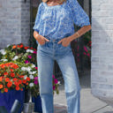  Lyanna Sleeve Pleated Floral Blouse