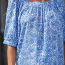  Lyanna Sleeve Pleated Floral Blouse