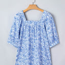  Lyanna Sleeve Pleated Floral Blouse
