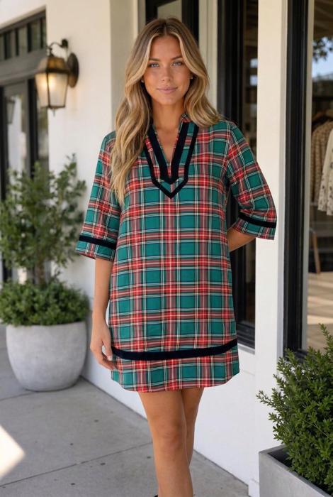Lydia Trim Short Shift Dress