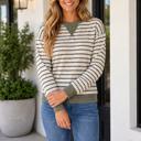  Lyla Ribbed Patchwork Textured Long Sleeve Top