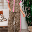  Lylah Contrast Trim Lounge Set