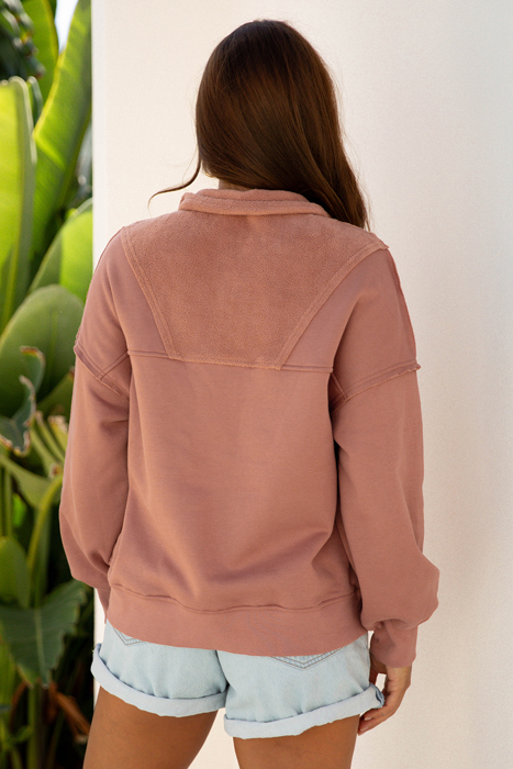 Mabel Half Zipper Baggy Sweatshirt