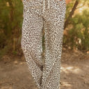  Mabel Leopard Drawstring Elastic Waistband Loose Pants