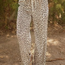  Mabel Leopard Drawstring Elastic Waistband Loose Pants