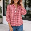 Red Large Maci Casual Shirt Long Sleeve Top