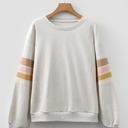 Light Grey Medium Maci Patchwork Drop Shoulder Sweatshirt