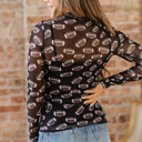  Maci Rugby Mesh Sheer Long Sleeve Top