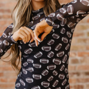  Maci Rugby Mesh Sheer Long Sleeve Top