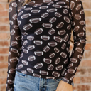  Maci Rugby Mesh Sheer Long Sleeve Top
