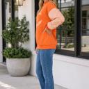  Mackaylah Pumpkin Face Graphic Sweatshirt