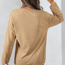  Macy Drawstring Hemline Oversize Long Sleeve Top