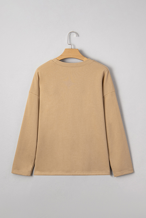 Macy Drawstring Hemline Oversize Long Sleeve Top
