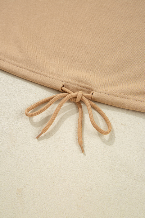 Macy Drawstring Hemline Oversize Long Sleeve Top