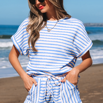 Madalyn Knitted Short Sleeve Top
