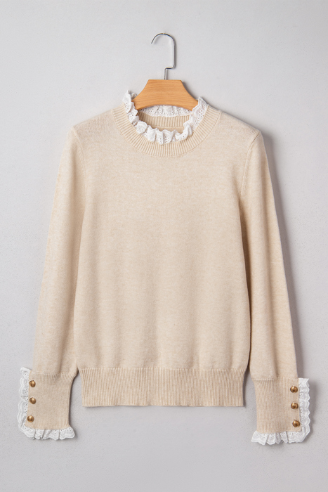 Madalyn Patchwork Cuffs Loose Sweater
