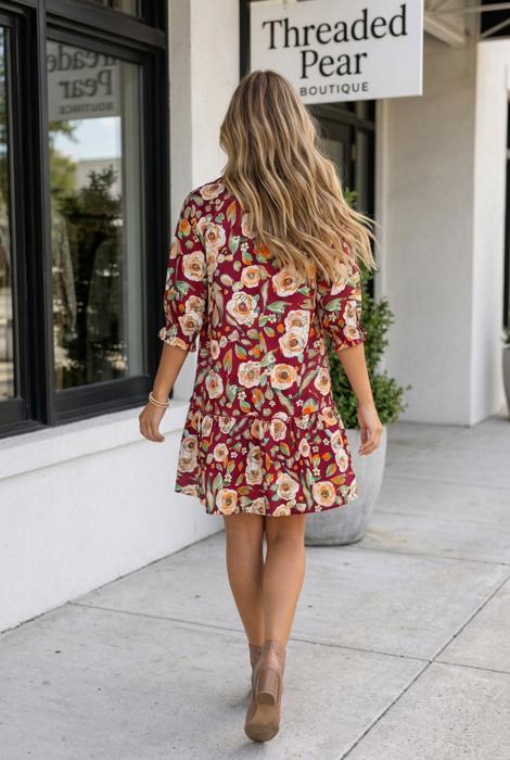 Madalynn Sleeve Short Shift Dress