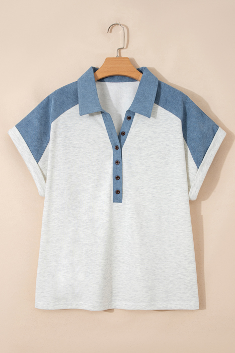 Maddie Cuffed Sleeve Polo PLUS Tee