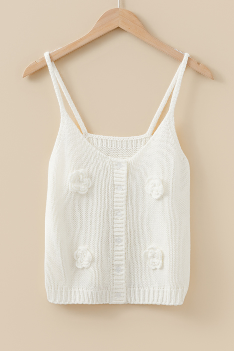 Maddie Flower Spaghetti Straps Sweater