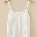  Maddie Flower Spaghetti Straps Sweater