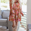  Maddie Ruffle Mini Dress Long Sleeve Top