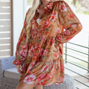  Maddie Ruffle Mini Dress Long Sleeve Top