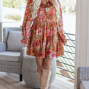  Maddie Ruffle Mini Dress Long Sleeve Top