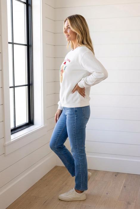 Madelin Sleeve Pullover Sweatshirt Long Sleeve Top