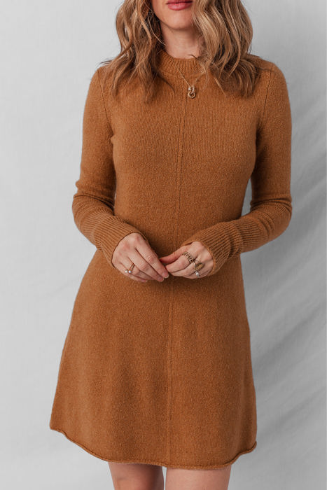 Madeline Ribbed Mini Sweater Dress