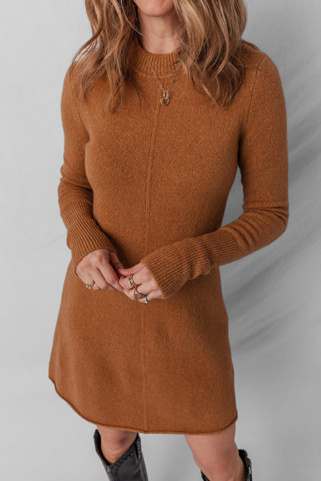 Madeline Ribbed Mini Sweater Dress