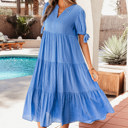 Madelynn Sleeve Tiered Midi Dress