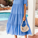  Madelynn Sleeve Tiered Midi Dress