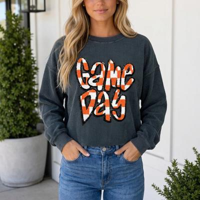 Madie Shoulder Corded Game Day Sweatshirt