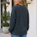  Madie Shoulder Corded Game Day Sweatshirt