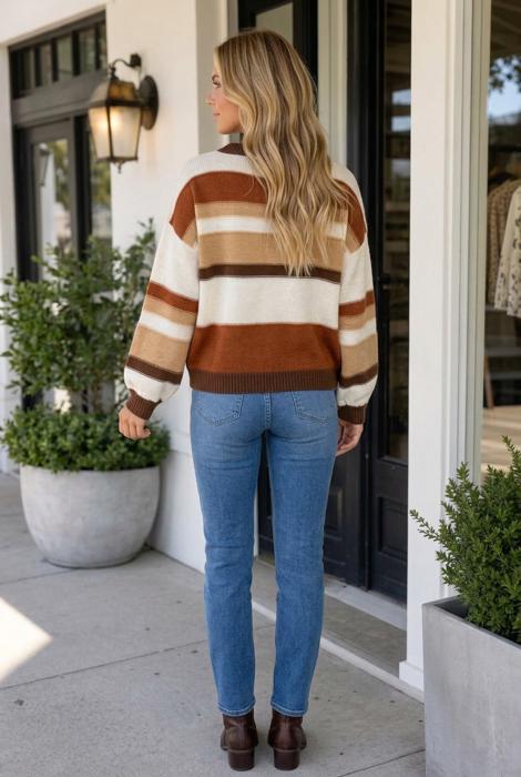 Madilynne Sleeve Knit Sweater Long Sleeve Top