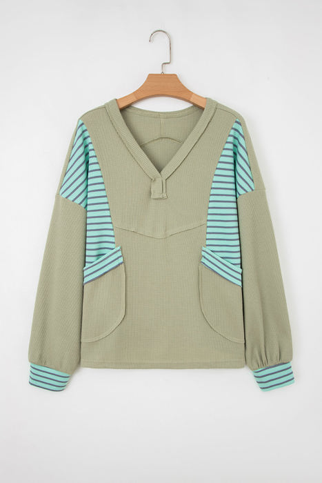 Madison Exposed Seam Waffle Baggy Pullover
