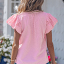  Maelynn Short Bubble Sleeve Blouse
