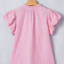  Maelynn Short Bubble Sleeve Blouse