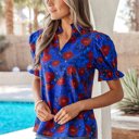  Maeve Sleeve Frilled Floral Blouse