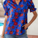  Maeve Sleeve Frilled Floral Blouse
