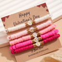 Peach Blossom Maeve Valentine Heart Beaded Bracelet