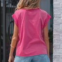  Maggie Trim Cap Sleeve Top