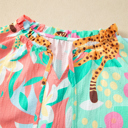  Magnolia Tie Summer Floral Blouse