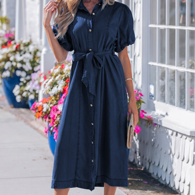 Makayla Bubble Sleeve Long Dress